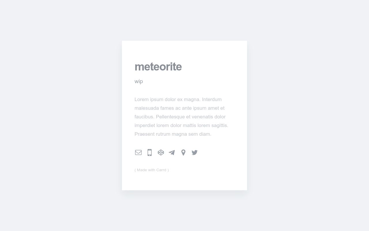 Carrd profile picture for @meteorite